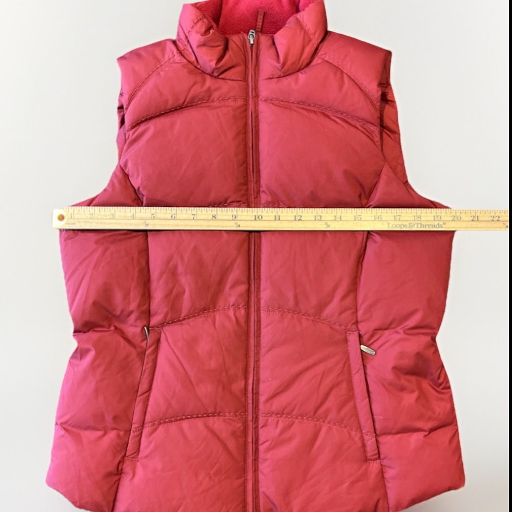 Eddie Bauer Vintage | Goose Down |Burgundy | Puffer Vest Women’s S - Picture 7 of 10